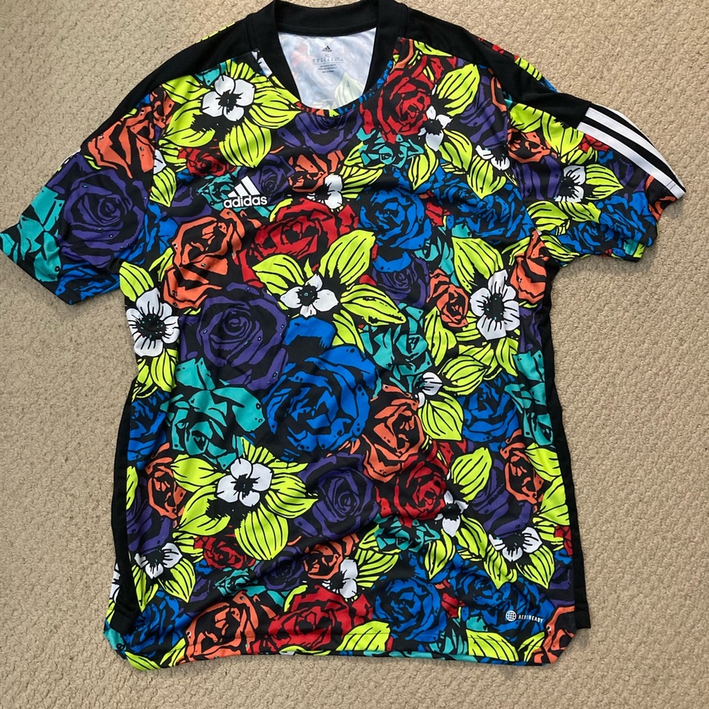 New Adidas Originals Tiro Soccer Floral Polyester Jersey shirt HC3929 Men’s XL